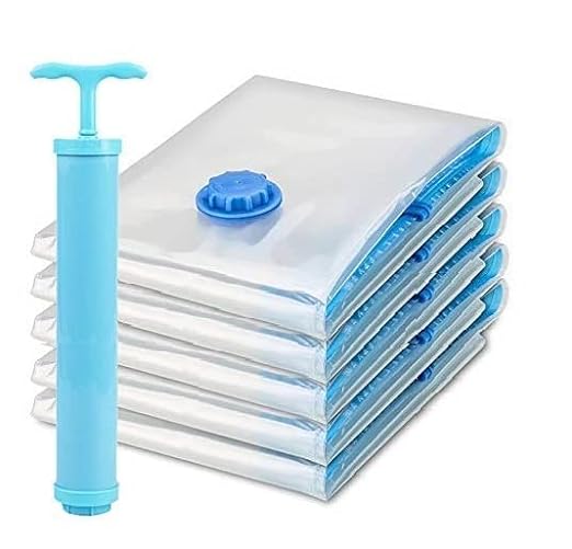 5-Pack Vacuum Storage Bags with Hand Pump.